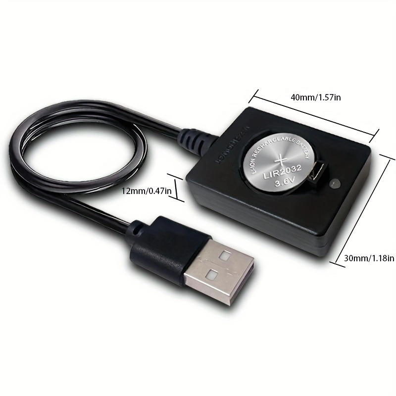 纽扣电池LIR2032充电器，替代CR2032，可以充放电500次，电量45ML