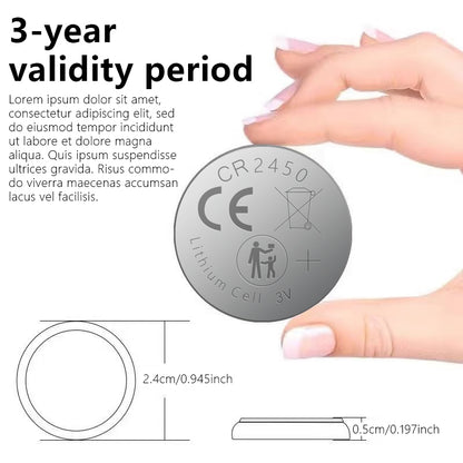 10pcs CR2450 button cell batteries, suitable for small electronic products, ultra-long life, full of power