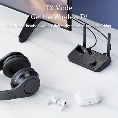 5.3USB Wireless Dual Antenna 2-in-1 Receiver Wireless Audio Adapter with TYEP-C Interface Car Computer Speaker Music Receiving, let the traditional audio become wireless audio in seconds, enjoy lossless music